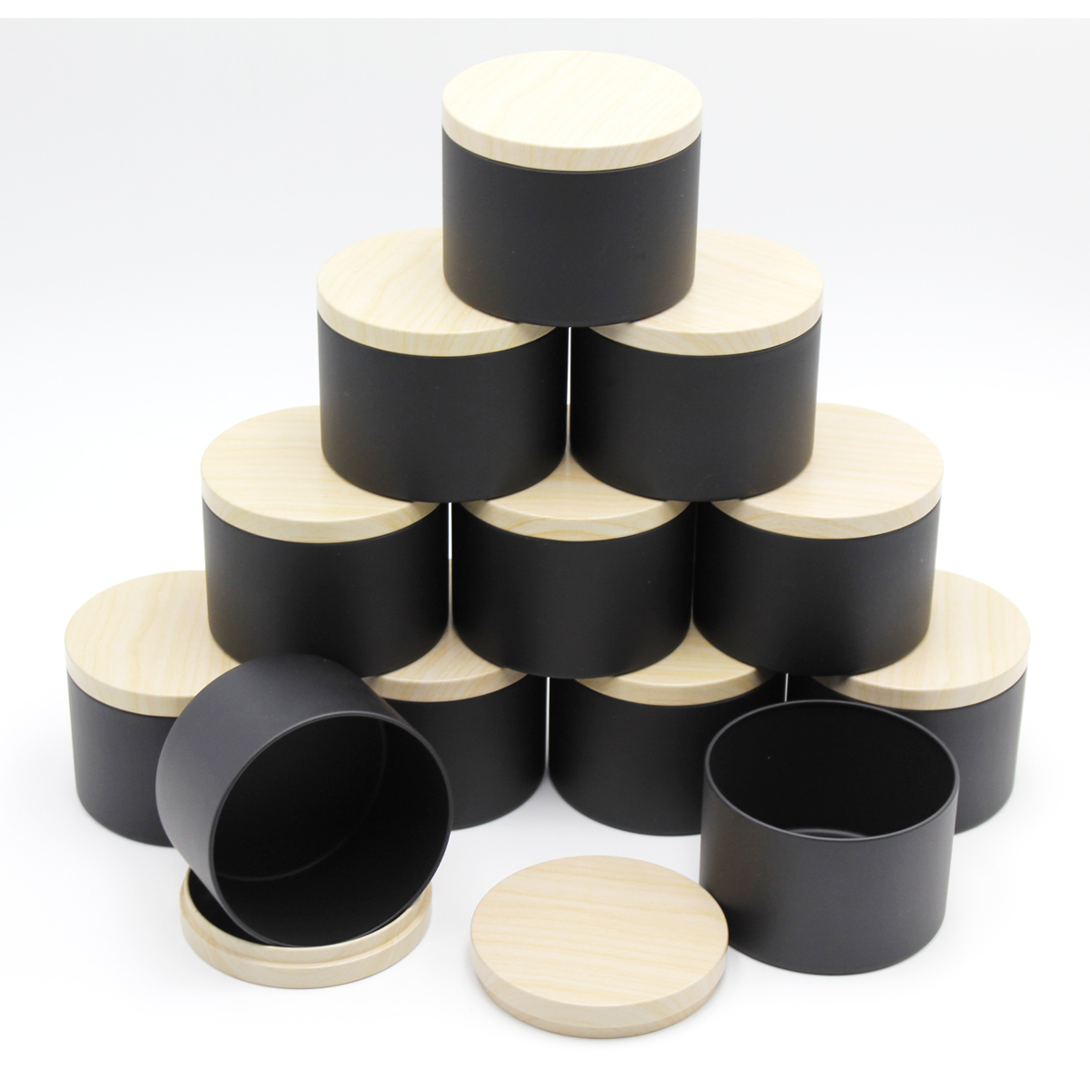 Candle Making Jars Wholesale - 뚜껑이 있는 12개 4온스 양초 통,