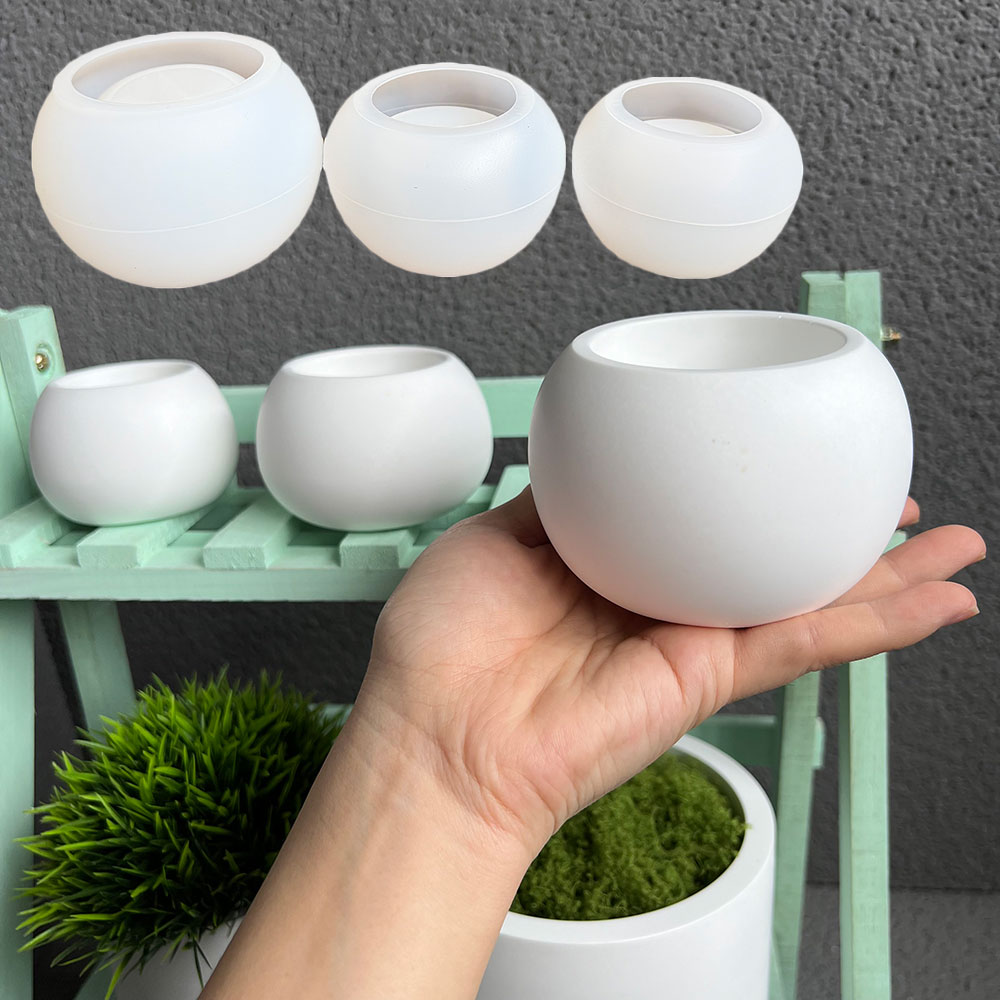 Candle Making Uk - 3개의 원형 화분 실리콘 몰드 DIY