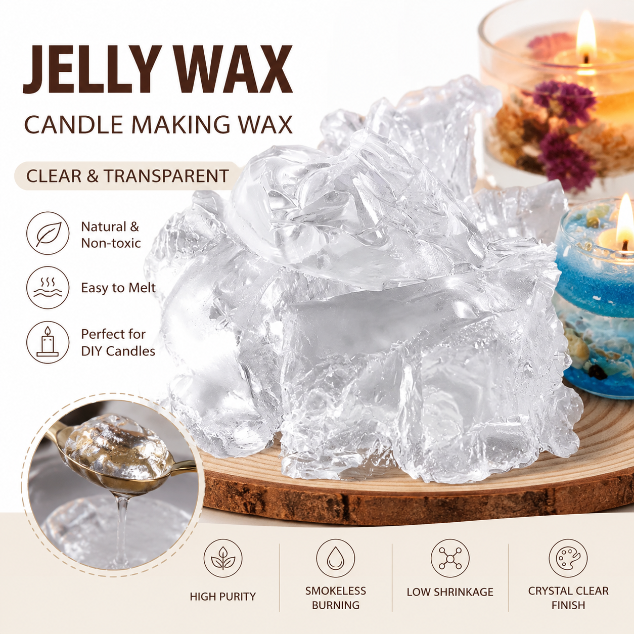 Candle Making Uk - 50/100/200/500g 젤리 왁스 캔들 만들기 재료