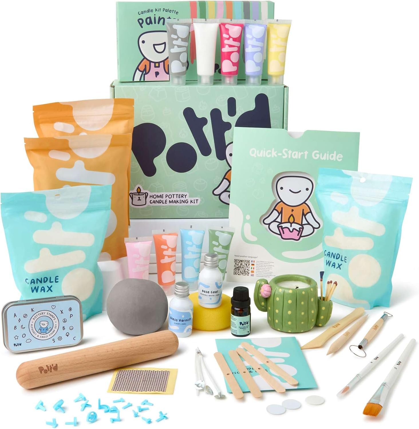 Candle Making Kit For Adults - 홈메이드 도자기 양초 만들기 키트, 성인용