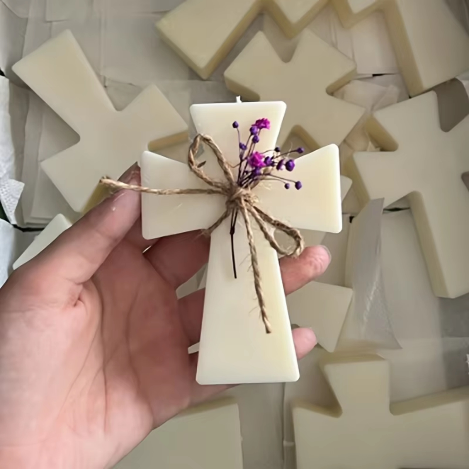 Candle Making Uk - 실리콘 몰드 축복 십자가 DIY 제작