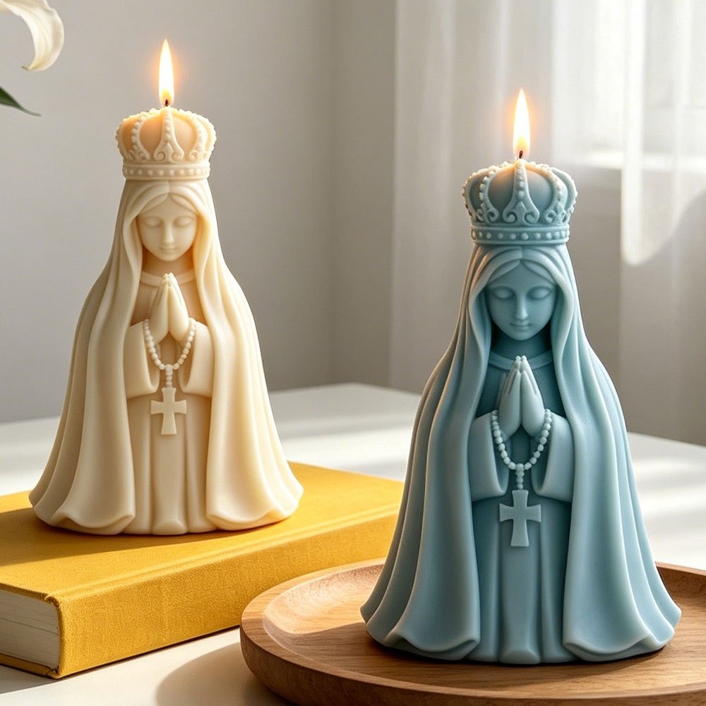 3D 성모 마리아 실리콘 캔들 몰드 기도하는 소녀 모양 - Candle Making Jelly 리뷰 및 가격