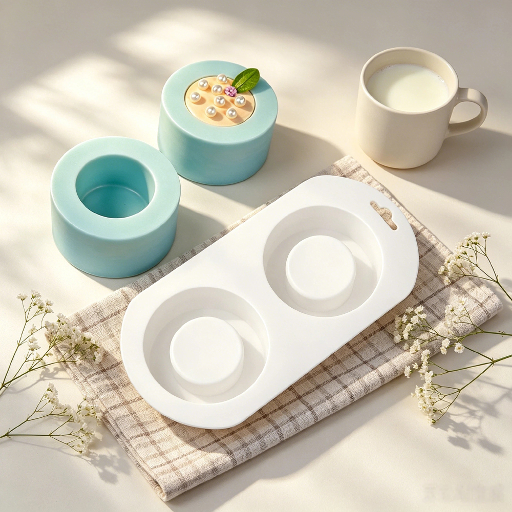 2단 실리콘 몰드 (무스 케이크, 둥근 푸딩, 초콜릿  - Candle Making Jelly 리뷰 및 가격