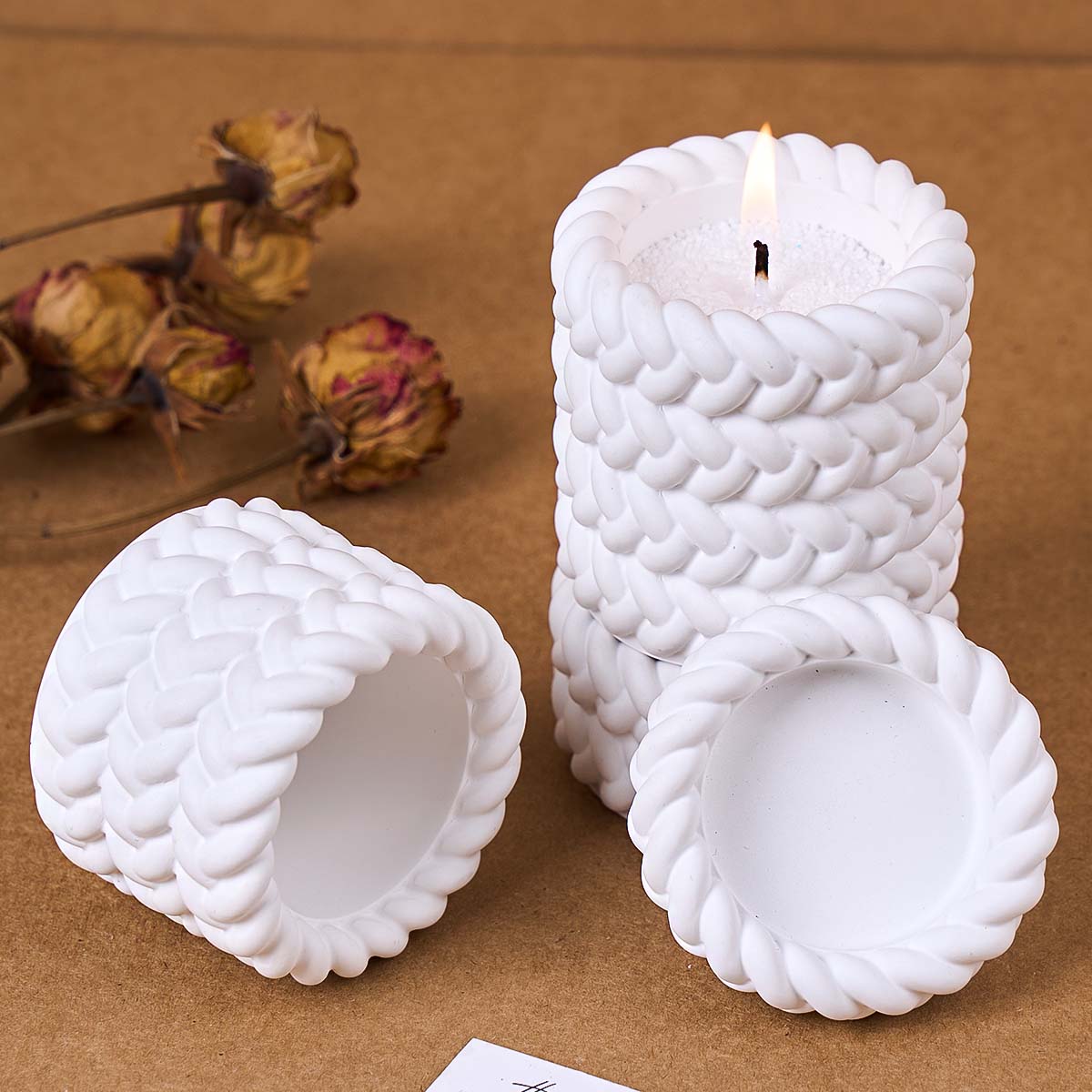 1/2/3/4층 헴프 로프 캔들 자 실리콘 몰드 DIY - Candle Making Jelly 리뷰 및 가격