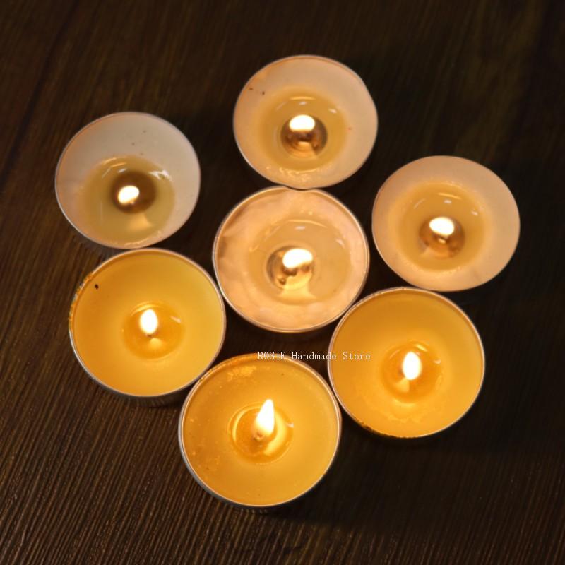 100 심지 100 스티커 포함 빈 차 왁스 원형 알루 - Candle Making Ingredients 리뷰 및 가격