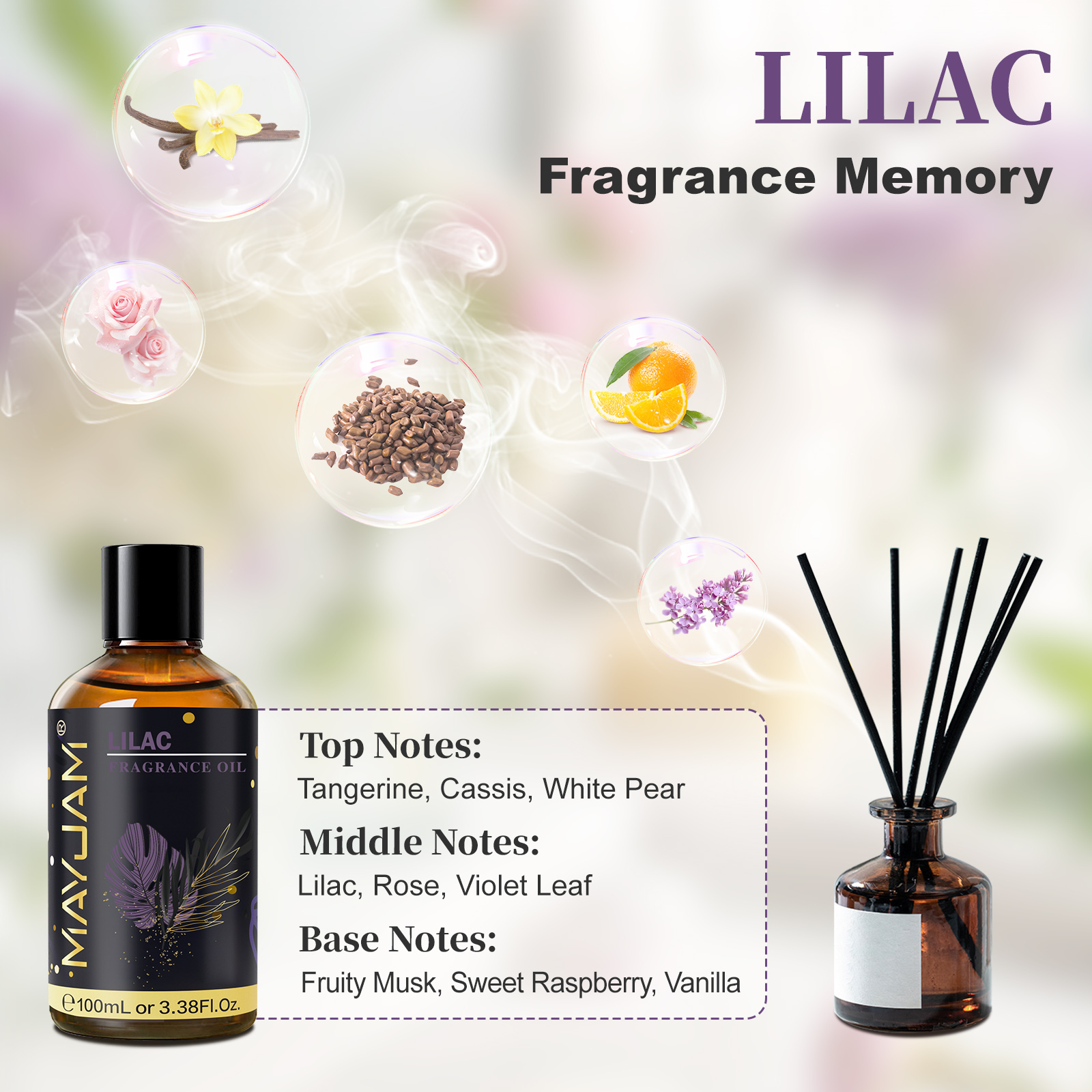 MAYJAM 향유 호텔 라일락 포레스트 파인 베이 럼  - Candle Making Ingredients 리뷰 및 가격