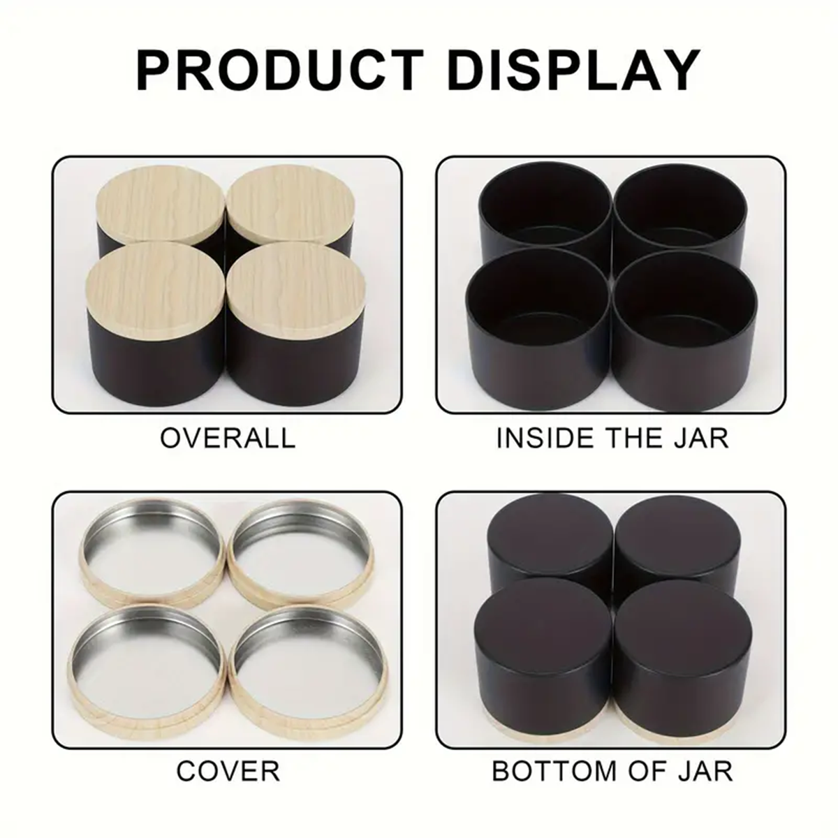 뚜껑이 있는 12개 4온스 양초 통, 느슨한 양초용 둥 - Candle Making Jars Wholesale 리뷰 및 가격