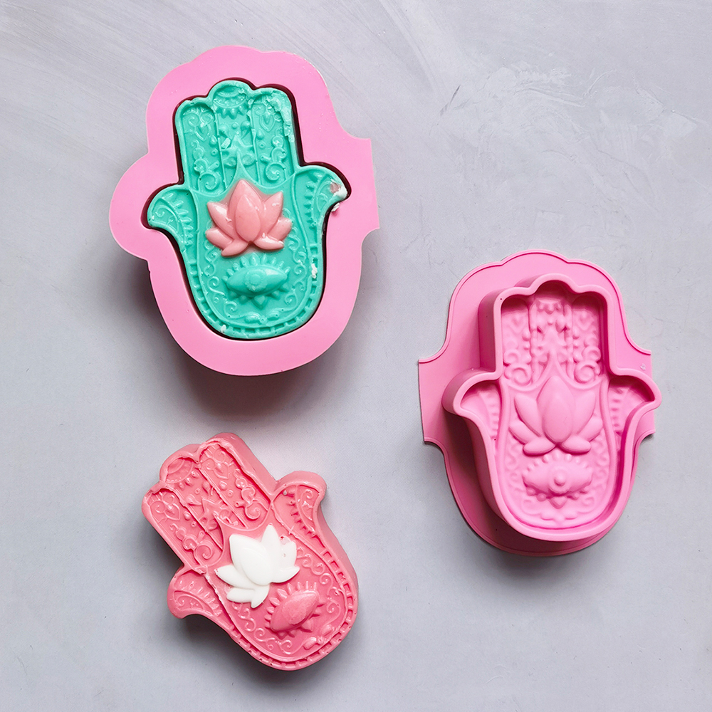 2/4pcs 실리콘 비누 금형 손 팜 모양의 화장실 비 - Candle Making Jelly 리뷰 및 가격