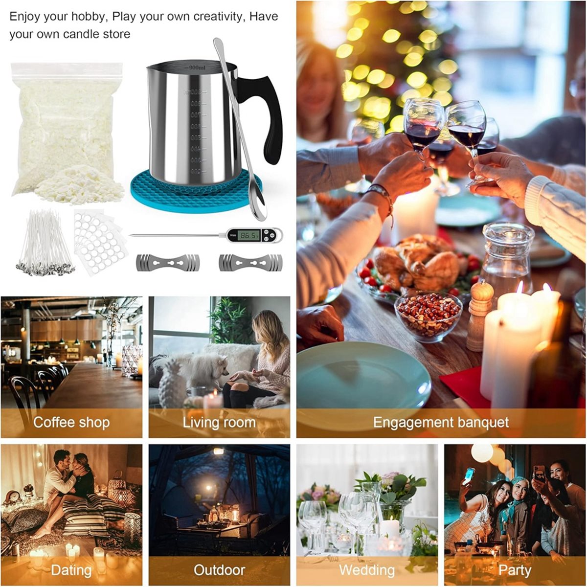 초보자를 위한 캔들 만들기 키트, 성인용 소이 왁스 D - Candle Making Kit For Adults 리뷰 및 가격