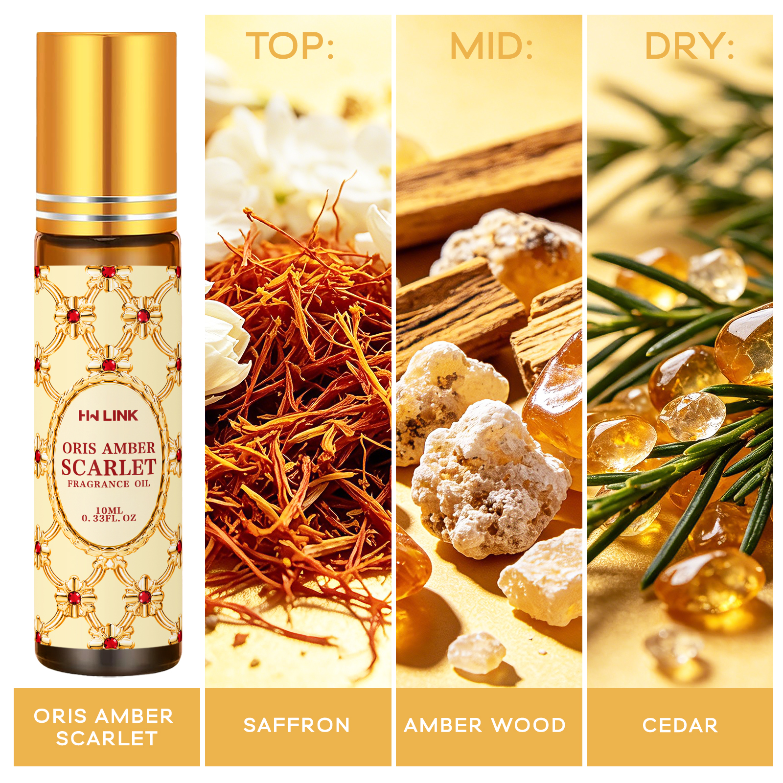 10ml 오리스 앰버 스칼렛 에센셜 오일 롤러 오일 홈 - Candle Making Ingredients 리뷰 및 가격